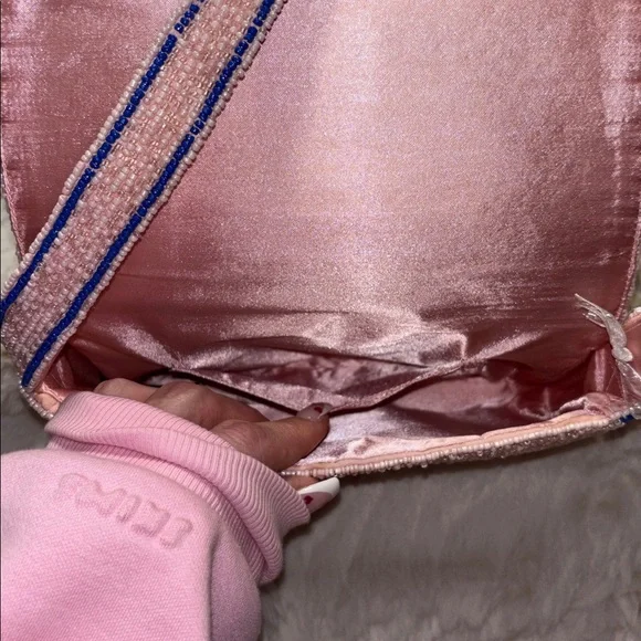 🐟🌸 Viral Pink Sardine Beaded Shoulder Bag NWT Beach Girlie Aesthetic 🌊💕 - Picture 7 of 11